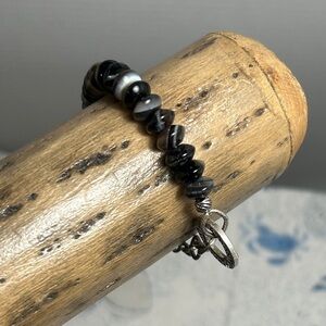 Brighton Harmony Art & Soul Bracelet Silver Plated Dark Beads Crystals